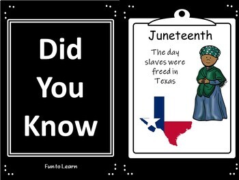 Preview of Juneteenth Day ~ "Did You Know?"  ~ Emergent Reader