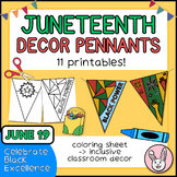 Juneteenth Decorative Pennants - 11 sheets | Freedom Day |