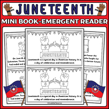 Preview of Juneteenth Emergent Reader Mini Book | Juneteenth for Young Explorers