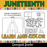 Juneteenth Emergent Reader book for kids - Juneteenth activities