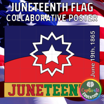 Juneteenth Flag Collaborative Poster Patriotic Black History Coloring ...