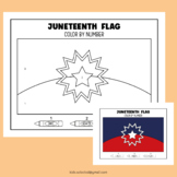Juneteenth Flag Color By Number Coloring Math Picture Amer