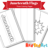Juneteenth Flag Coloring Pages - Including Pan-African Fla