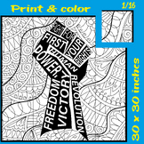 Juneteenth Freedom Day Coloring Poster Classroom Activity 