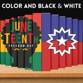 Juneteenth Freedom Day Craft & Activities: Color & BW Agam