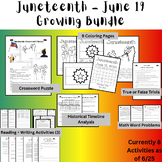 Juneteenth Summer Growing Bundle 5 Activities for Elementa