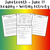 Juneteenth Guided Reading + Writing Task (Printable + Digi