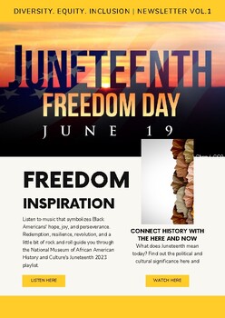 Preview of Juneteenth Interactive Newsletter DEI Black History