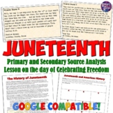 Juneteenth Lesson: Reading, Project, Activity for Civil Wa