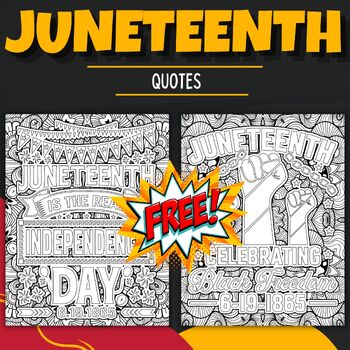 Preview of Juneteenth Quotes Mandala Coloring Pages - Juneteenth Activities Freebie