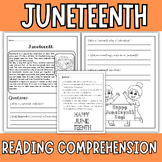 Juneteenth Reading Comprehension Passage and Questions - J
