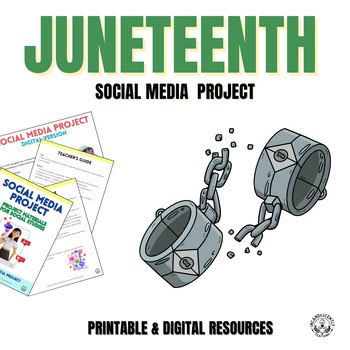Preview of Juneteenth Social Media Project with Digital Resources: Grades 6-12
