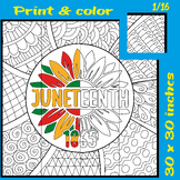 Juneteenth Sunflower 1865 Collaborative Poster Art Activit