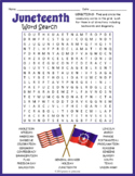 JUNETEENTH Word Search Puzzle Worksheet Activity