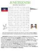 Juneteenth Word Search and Answer Key