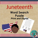 Juneteenth Word Search with Key Printable and Digital Ease