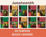 Juneteenth posters, 20 Famous black leaders, famous black 