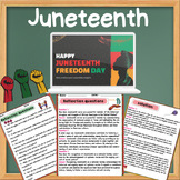 Juneteenth slideshow with Reflection questions