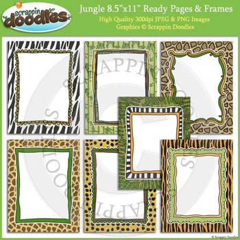 Preview of Jungle 8 1/2 x 11 Ready Pages