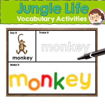 jungle activities for preschool and prek by primary creations by mrs garza