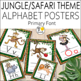 Jungle Safari Theme Alphabet Posters Primary Font - Jungle