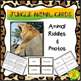 Jungle Animal Cards-- Match Pictures, Words, Riddles
