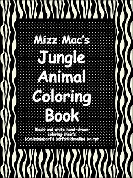 Preview of Jungle Animal Coloring Book