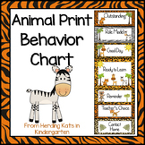 Jungle Zoo Animal Print Behavior Clip Chart