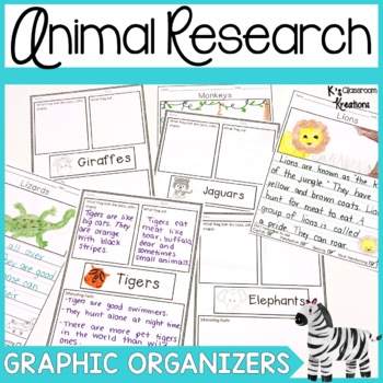 Preview of Jungle Animal Research Graphic Organizers