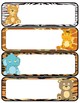 Jungle Animal Themed Name Tags and Labels- Editable! | TpT