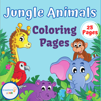 jungle animals coloring page