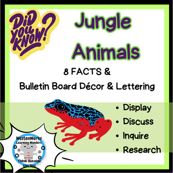 Preview of Did You Know Facts - Jungle Animals- Bulletin Board Enrichment Microlearning