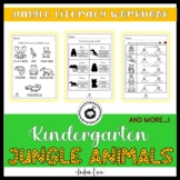 Jungle Animals Literacy Workbook for Kindergarten ESL