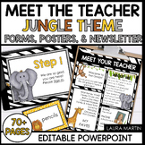 Jungle Animals Meet the Teacher EDITABLE templates - Open 
