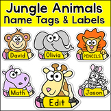 Jungle Animals Name Tags -  Editable Classroom Labels