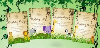 Preview of Jungle Animals Write on Flyer Printable PDF