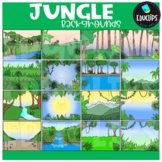 Jungle Backgrounds Clip Art Set {Educlips Clipart}