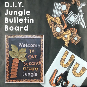 Preview of Jungle and Safari Bulletin Board Kit