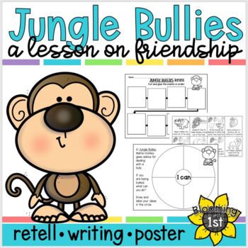 Preview of Jungle Bullies - Bullying Prevention Red Ribbon Week - Reading Activities
