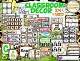 Jungle Safari Theme Classroom Decor Bundle (with Editable 