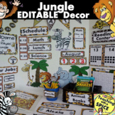 Jungle Zoo Classroom Themes Decor Bundles EDITABLE 30% OFF