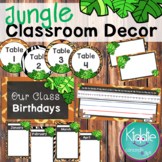 Jungle Classroom Decor - Table Signs, Name Plate, Birthday