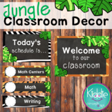 Jungle Classroom Decor - Welcome Sign and Schedule Cards