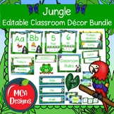 Jungle Editable Classroom Decor Bundle