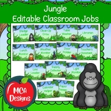 Jungle Editable Classroom Jobs