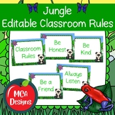 Jungle Editable Classroom Rules