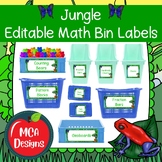 Jungle Editable Math Bin Labels