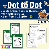 Jungle/Forest Animal Dot-to-Dot Bundle | Connect the Dots 
