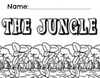 Preview of Jungle Habitat Title Page - Black and White