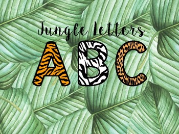 jungle letters by minarschmallows teachers pay teachers